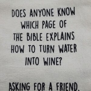 Tea Towel Bible Wine