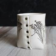 White Floral Mug