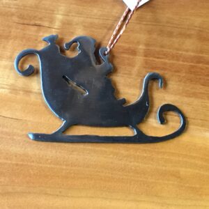Santa Sleigh Orn