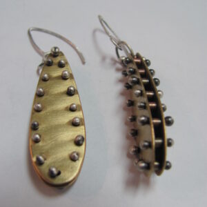 DOUBLE TEARDROP RIVET BRASS SILVER