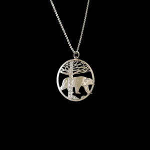 NECKLACE BEAR SILVER #N60S
