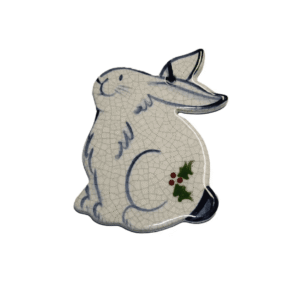 RABBIT WITH HOLLY ornament