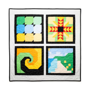 Gallery Sampler Quilt with Black Quilt Clips