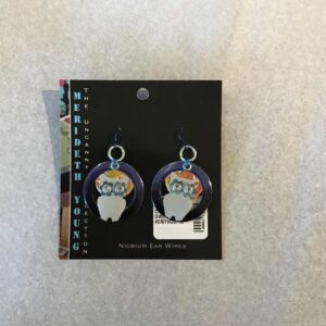 CRITTER HOOP OWL EARRING #CRITHOOP/O