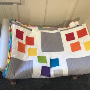 Multi Geometric w/ Flannel Backing Quilt