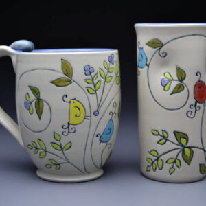 Swirly Gig Bird Mug