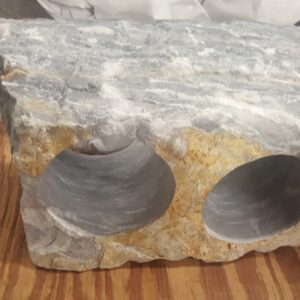 Stone 2 bottle Wine Rack Gray