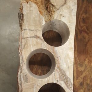 Stone 3 bottle tall wine rack